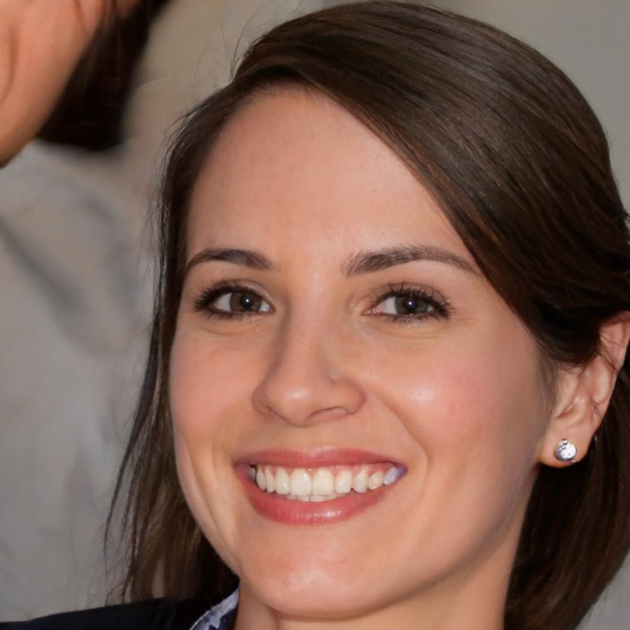 Lisa Park working on her laptop